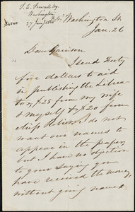 Letter from Samuel Edmund Sewall, Washington, D.C., to William Lloyd Garrison, 1865 Jan[uary] 26