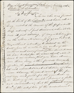 Letter from Samuel Edmund Sewall, Melrose, [Massachusetts], to William Lloyd Garrison, 1865 Dec[ember] 24