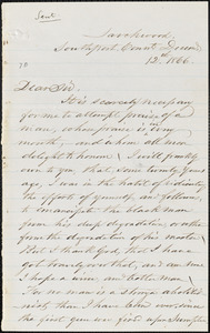 Letter from Maurice Wakeman, Southport, Conn[ecticut], to William Lloyd Garrison, 1866 Decem[ber] 12th