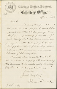 Letter from Thomas Russell to J.S. Love, 1868 Ap[ril] 19