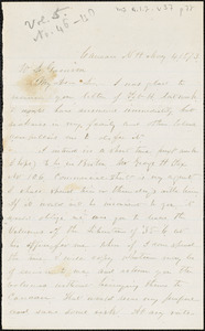 Letter from William Allen Wallace, Canaan, N[ew] H[ampshire], to William Lloyd Garrison, 1873 May 4