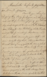Letter from J.C.A. Smith, Manchester, England, to William Lloyd Garrison, 1851 July 12th