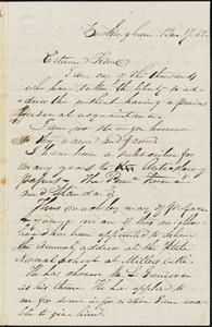 Letter from Joseph Fell, Buckingham, P[ennsylvani]a, to William Lloyd Garrison, [18]62 [December] 17