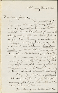 Letter from Gerrit Smith, Albany, [New York], to William Lloyd Garrison, 1863 Feb[ruary] 16