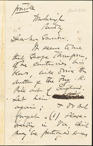 Letter from Charles Sumner, Washington, [District of Columbia], to William Lloyd Garrison, [1863 March 8]