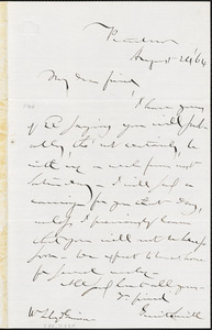 Letter from Gerrit Smith, Peterboro, [New York], to William Lloyd Garrison, [18]64 August 24