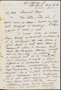 Letter from James Miller M'Kim, New York, [New York], to Richard Davis Webb, [1865] Aug[ust] 31st