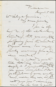 Letter from Gerrit Smith, Peterboro, [New York], to William Lloyd Garrison, 1866 August 5
