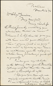 Letter from Gerrit Smith, Peterboro, [New York], to William Lloyd Garrison, [18]74 March 24