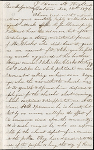 Letter from Charles Stearns, Boston, [Massachusetts], to William Lloyd Garrison, 1876 Dec[ember] 12th