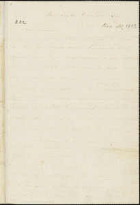 Letter from Harriet Beecher Stowe, Cabin, to William Lloyd Garrison, 1853 Nov[ember] 30