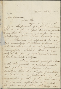 Letter from Harriet Beecher Stowe, Cabin, to William Lloyd Garrison, [1853] Dec[ember] 19