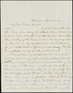 Letter from Catharine A.F., Rochester, [New York], to William Lloyd Garrison, [18]54 Sept[ember] 28th