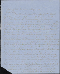 Letter from Jesse Stedman, Springfield, Vermont, to William Lloyd Garrison, [18]55 May 1