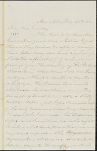Letter from Catharine A.F. Stebbins, Ann Arbor, [Michigan], to William Lloyd Garrison, [18]60 Nov[ember] 22d