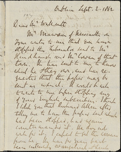 Letter from Richard Davis Webb, Dublin, [Ireland], to Roger Folger Wallcut, 1862 Sept[ember] 2