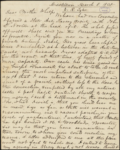 Letter from Edward Royal Tyler, Middletown, [Connecticut], to Amos Augustus Phelps, 1838 March 8
