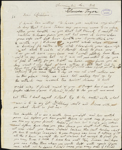 Letter from Clarissa Bodwell Phelps, Farmington, [Connecticut], to Amos Augustus Phelps, Charlotte Phelps, and Edward Phelps, 1838 Au[gust] 2