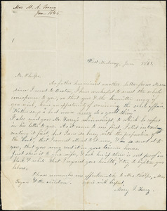 Letter from Mary Ide Torrey, West Medway, [Massachusetts], to Amos Augustus Phelps, 1845 Jan[uary]