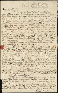 Letter from Charles Turner, Dana, [Massachusetts], to Amos Augustus Phelps, 1839 Dec[ember] 13