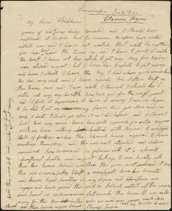Letter from Clarissa Bodwell Phelps Tyron, Farmington, [Connecticut], to Amos Augustus Phelps, 1840 Jan[uary] 9