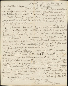 Letter from Charles Turner Torrey, Oakham, [Massachusetts], to Amos Augustus Phelps, 1840 June, 17th