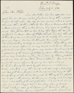 Letter from F.P. Tracy, Nelson, [New Hampshire], to Amos Augustus Phelps, 1840 July 1