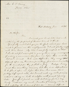 Letter from Mary Ide Torrey, West Medway, [Massachusetts], to Amos Augustus Phelps, 1845 June