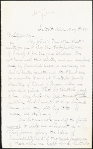 Letter from Giles Badger Stebbins, Detroit, Mich[igan], to William Lloyd Garrison, 1877 May 8
