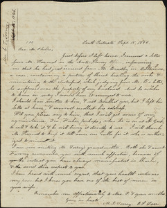 Letter from Mary Ide Torrey, South Scituate, [Massachusetts], to Amos Augustus Phelps, 1846 September 15