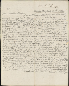 Letter from Charles Turner Torrey, Worcester, [Massachusetts], to Amos Augustus Phelps, July 2, 1840