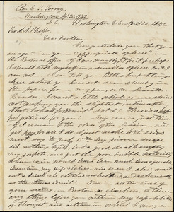 Letter from Charles Turner Torrey, Washington, D.C., to Amos Augustus Phelps, 1842 Apr[il] 20