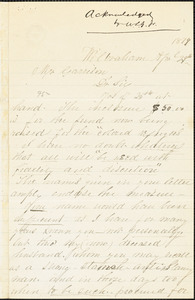 Letter from Mrs. George W. Sterling, Wilbraham, [Massachusetts], to William Lloyd Garrison, 1879 Apr[il] 29th