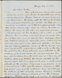 Letter from Asa Walker, Bangor, [Maine], to Amos Augustus Phelps, 1846 July 12
