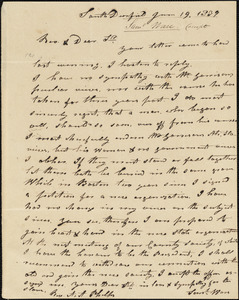 Letter from Samuel Ware, South Deerfield, [Massachusetts], to Amos Augustus Phelps, 1839 June 19th