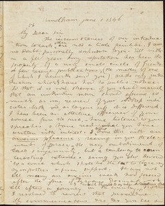 Letter from William Warren, Windham, [Maine], to Amos Augustus Phelps, 1846 June 1