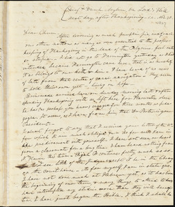 Letter from Elizur Timothy Washburn, Hartford, Connecticut, to Amos Augustus Phelps, [1827] Nov[ember] 30