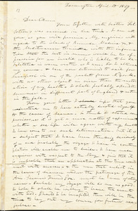 Letter from Elizur Timothy Washburn, [Hartford, Connecticut], to Amos Augustus Phelps, 1829 April 10th