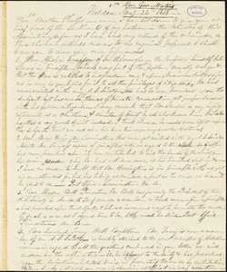 Letter from George Waters, Holden, [Massachusetts], to Amos Augustus Phelps, 1838 Jan[uar]y 22