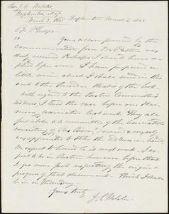 Letter from John Calvin Webster, Hopkington, [Massachusetts], to Amos Augustus Phelps, 1845 March 3rd