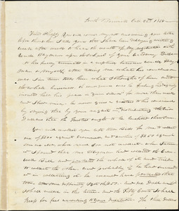 Letter from William P. Weeks, South Berswick, [Maine], to Amos Augustus Phelps, 1828 Oct[ober] 22