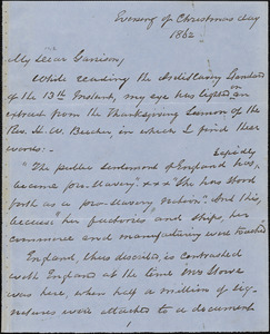 Letter from George Thompson to William Lloyd Garrison, 1862 [December 25