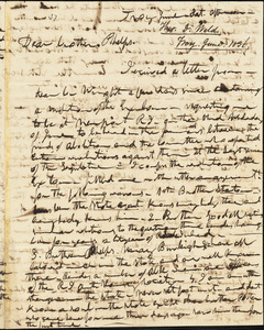Letter from Theodore Dwight Weld, [New York], to Amos Augustus Phelps, 1836 June