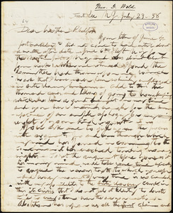 Letter from Theodore Dwight Weld, New York, to Amos Augustus Phelps, 1838 July 23