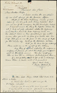 Letter from Reuben Whitcomb, Jr, Harvard, [Massachusetts], to Amos Augustus Phelps, 1842 Nov[ember] 7th