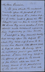 Letter from George Thompson to William Lloyd Garrison, [1863] Dec[ember] 4