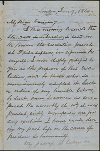 Letter from George Thompson, London, [England], to William Lloyd Garrison, 1864 Jan[uary] 9