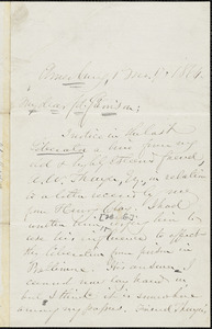 Letter from John Greenlead Whittier, Amesbury, [Massachusetts], to William Lloyd Garrison, 1864 [January] 17