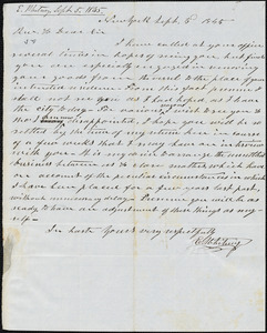 Letter from E. Whitney, [New York], to Amos Augustus Phelps, 1845 Sept[ember] 5