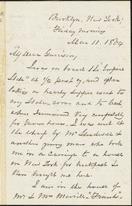 Letter from George Thompson, Brooklyn, New York, to William Lloyd Garrison, 1864 Mar[ch] 11